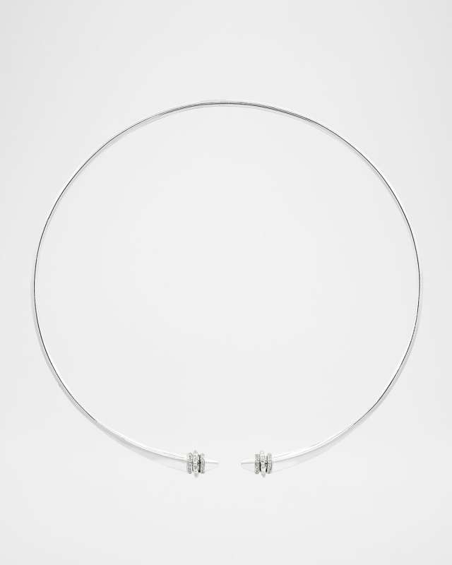 Cardamom 18K White Gold Diamond Choker